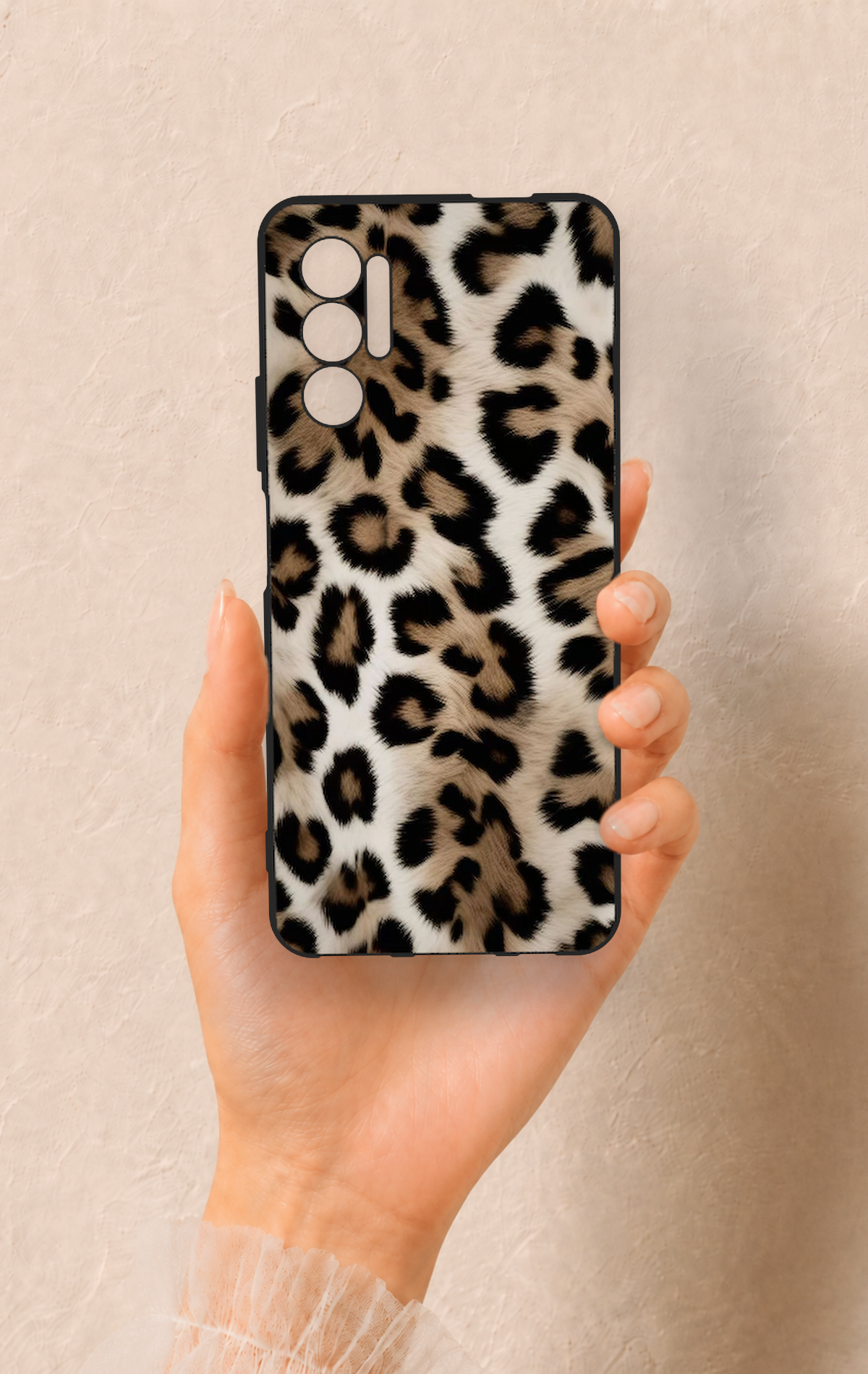 Tecno Pova 3 Uyumlu Leopar Derisi Desenli Silikon Kılıf