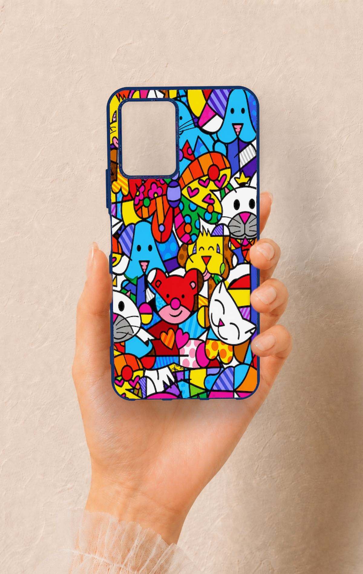 Vivo Y33S Uyumlu Britto Garden Desenli Silikon Kılıf