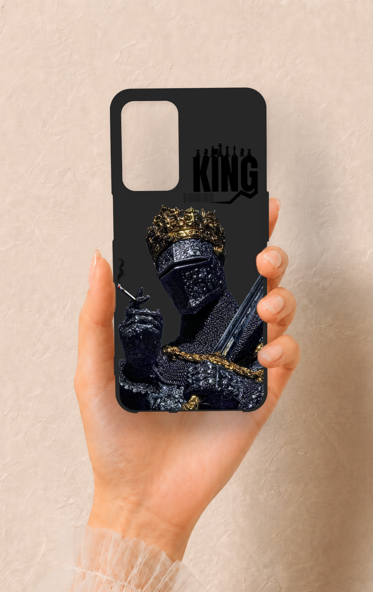 Oppo A16 Uyumlu King Desenli Silikon Kılıf