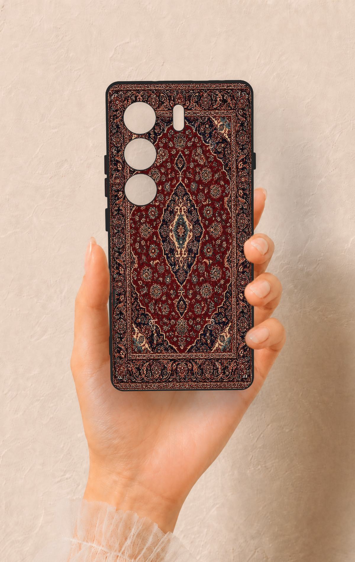 Tecno Camon 40 4G Uyumlu Acem Halı Desenli Silikon Kılıf