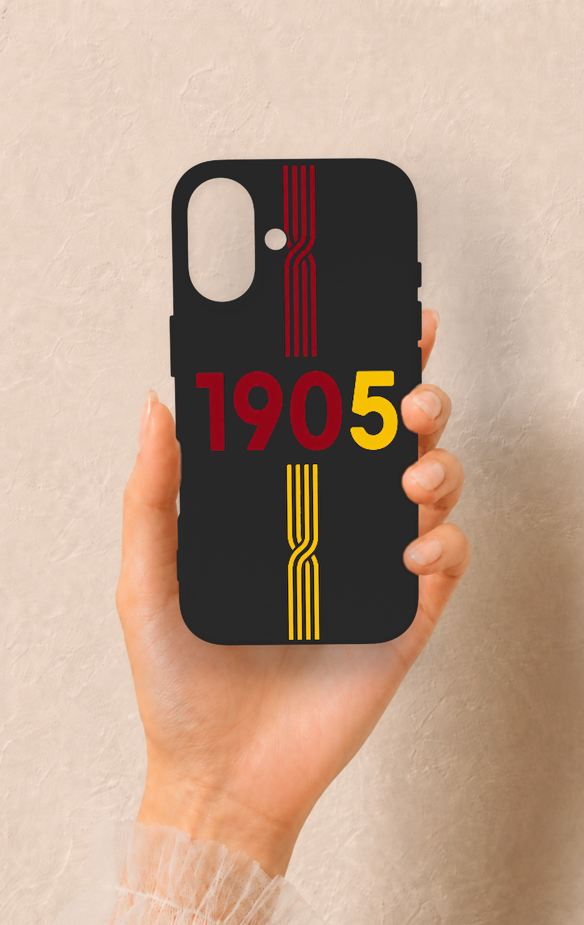 iPhone 16 Uyumlu 1905 Kemer Desenli Silikon Kılıf