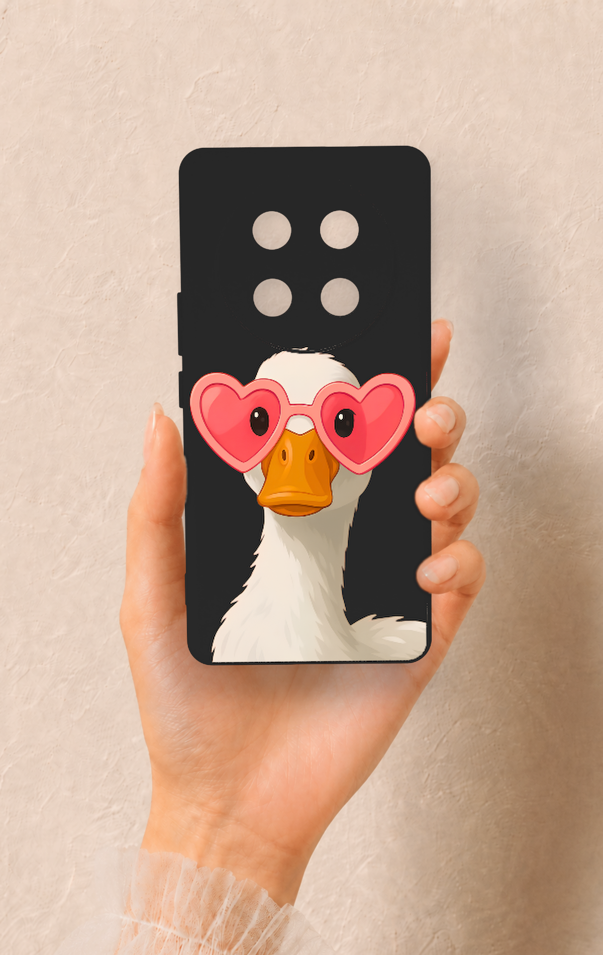 Honor Magic 7 Lite 5G Uyumlu Aşık Ördek Desenli Silikon Kılıf