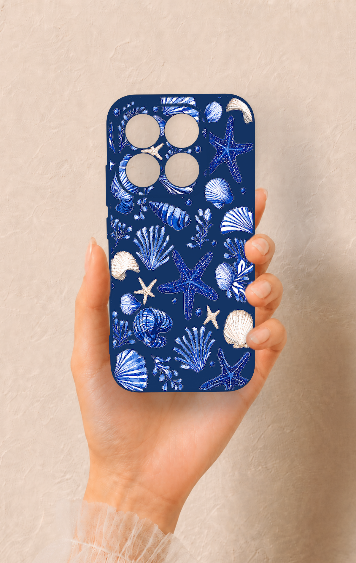 Xiaomi Mi 17 5G Uyumlu Deniz Kabuğu Desenli Silikon Kılıf