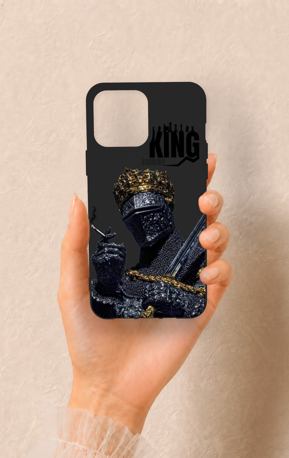 iPhone 13 Pro Max Uyumlu King Desenli Silikon Kılıf