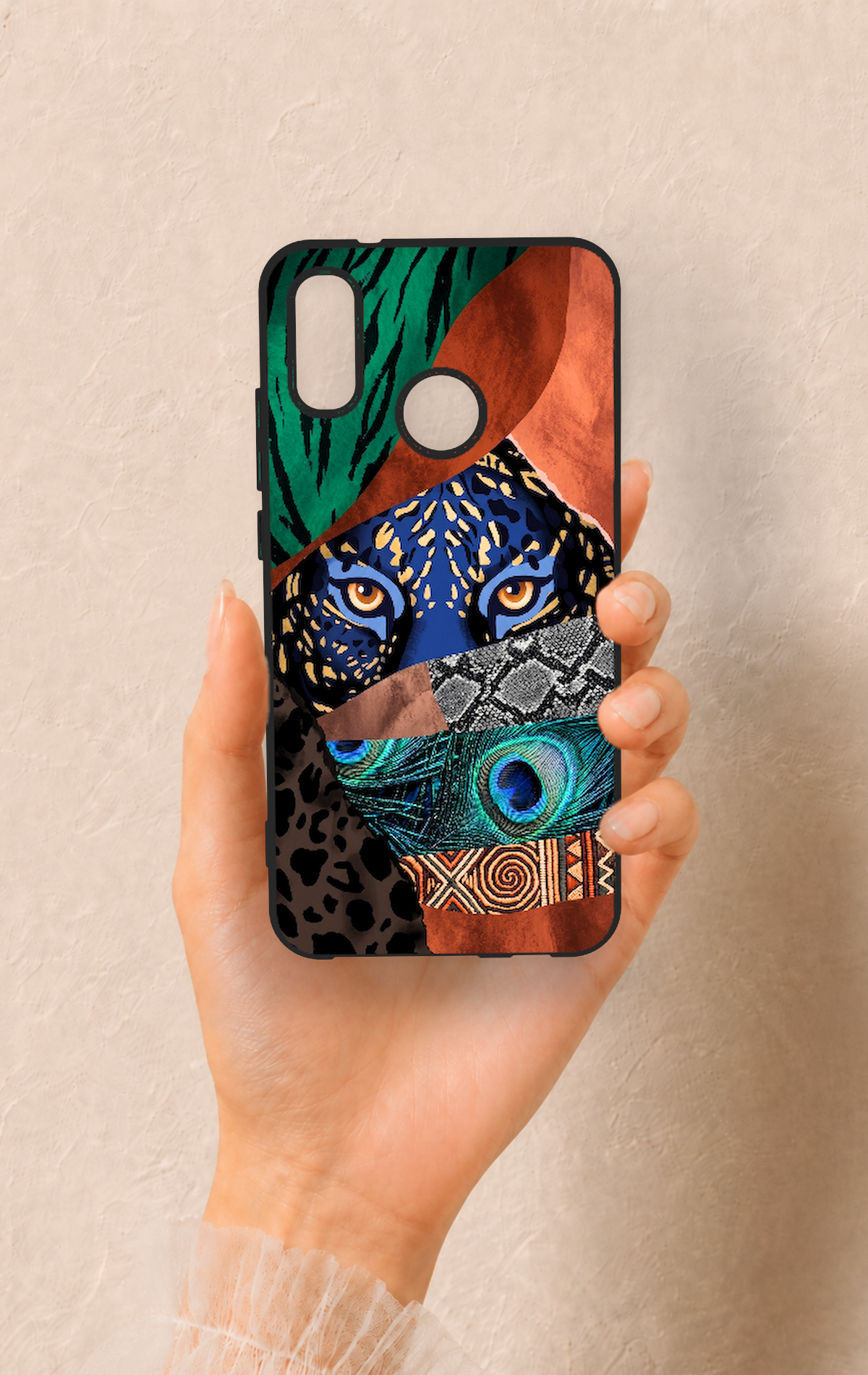 Huawei P20 Lite Uyumlu Amazon Kaplan Desenli Silikon Kılıf