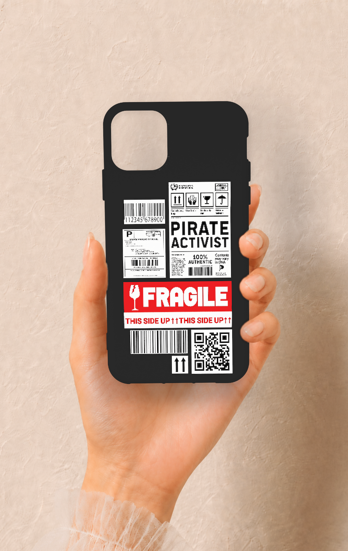 iPhone 11 Pro Max Uyumlu Fragile Desenli Silikon Kılıf