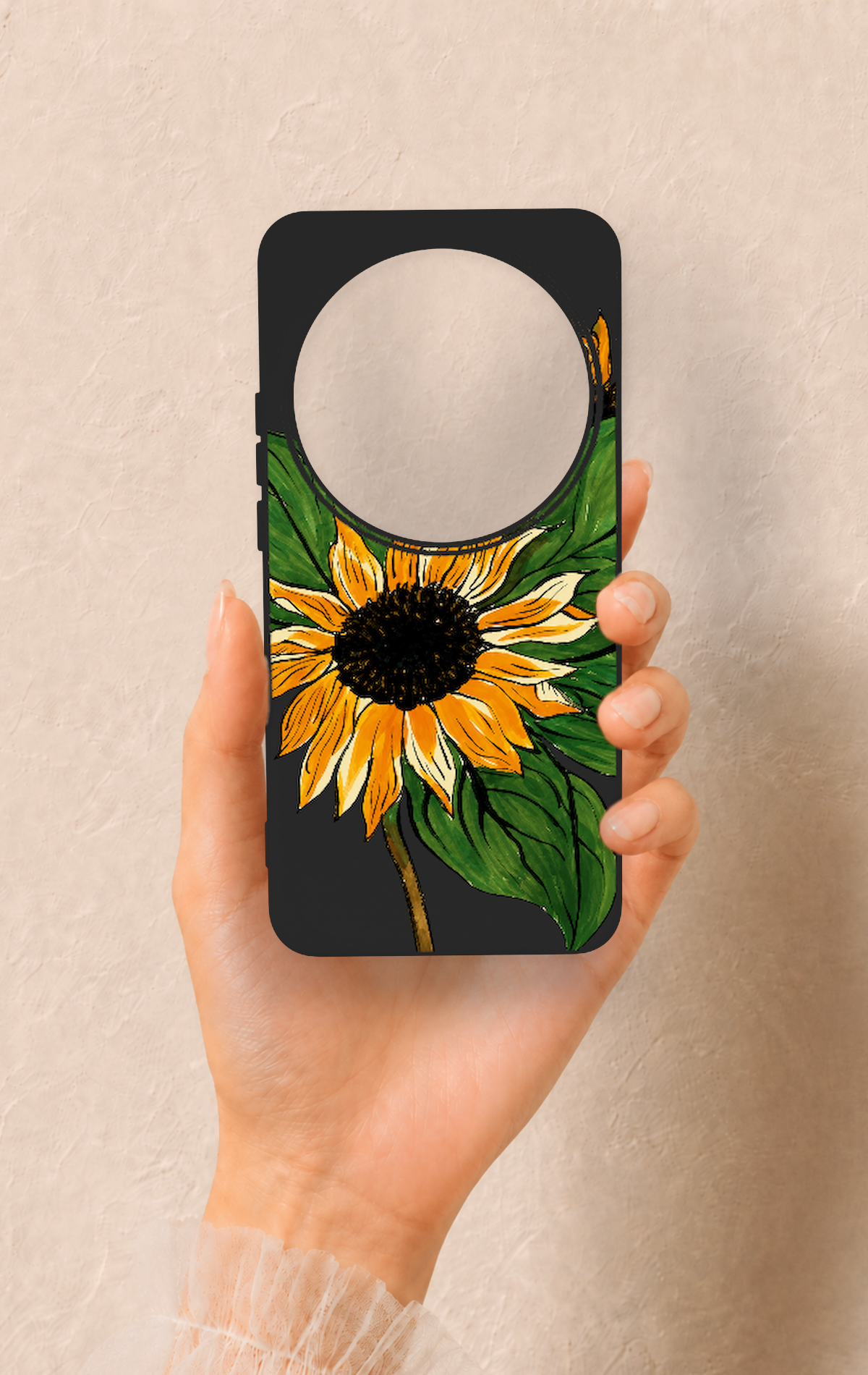 Xiomi Mi 15 Ultra Uyumlu Ay Çiçeği Desenli Silikon Kılıf
