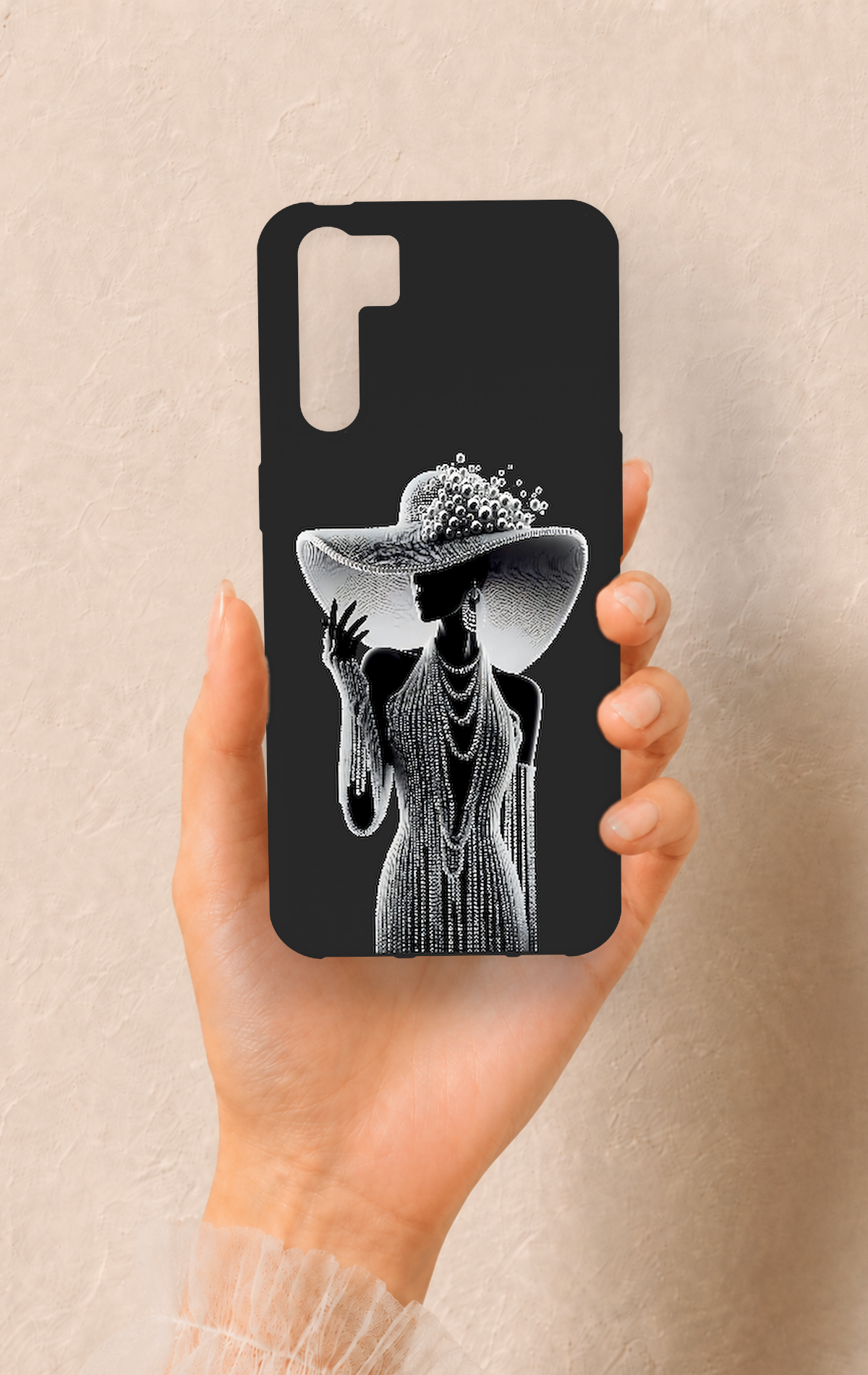 Oppo A91 Uyumlu Lady Desenli Silikon Kılıf