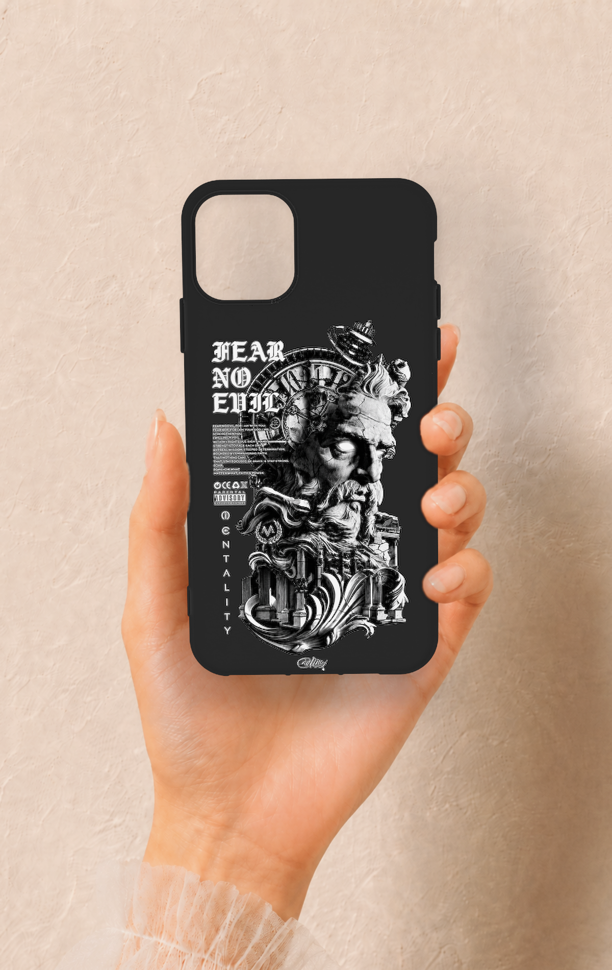 iPhone 11 Pro Max Uyumlu Fear No Evil Desenli Silikon Kılıf