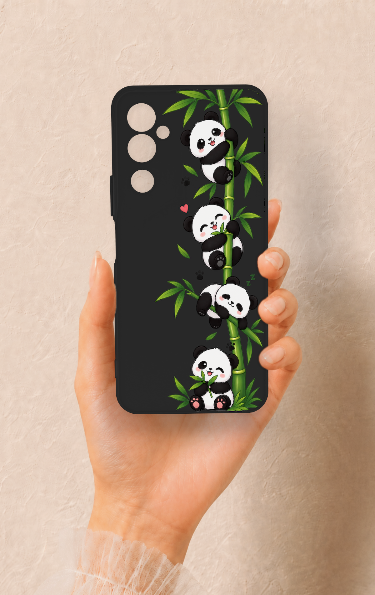 Tecno Pova Neo 2 Uyumlu Sevimli Panda Bambu Desenli Silikon Kılıf