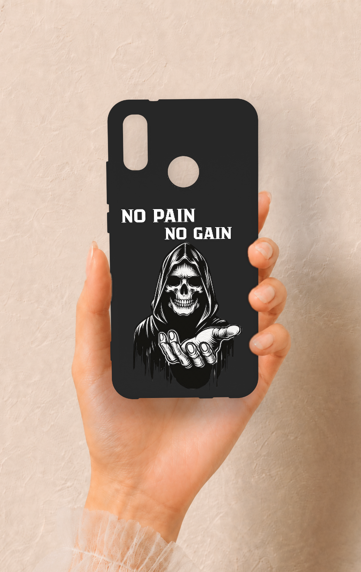 Huawei P20 Lite Uyumlu No Pain No Gain Desenli Silikon Kılıf