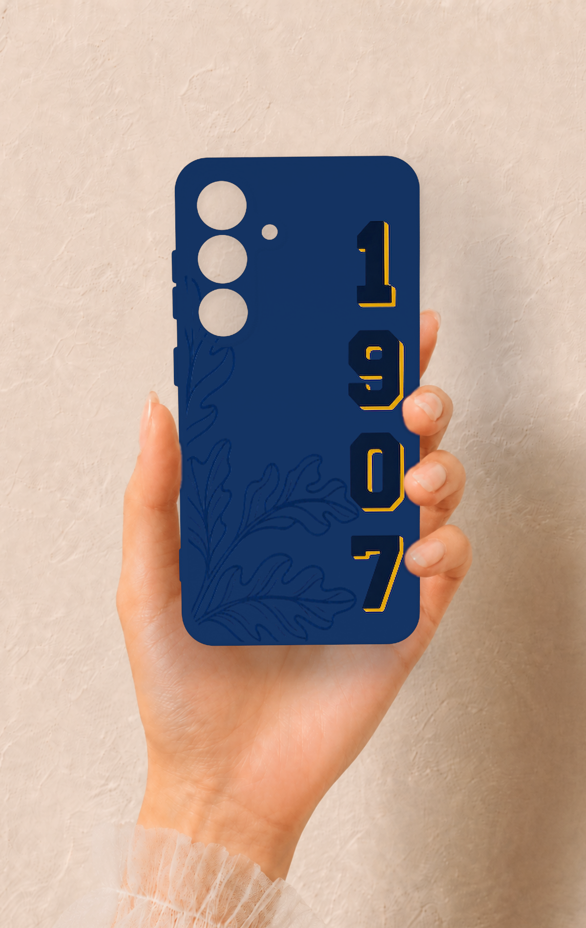 Samsung S25 Uyumlu 1907 Palamut Desenli Silikon Kılıf