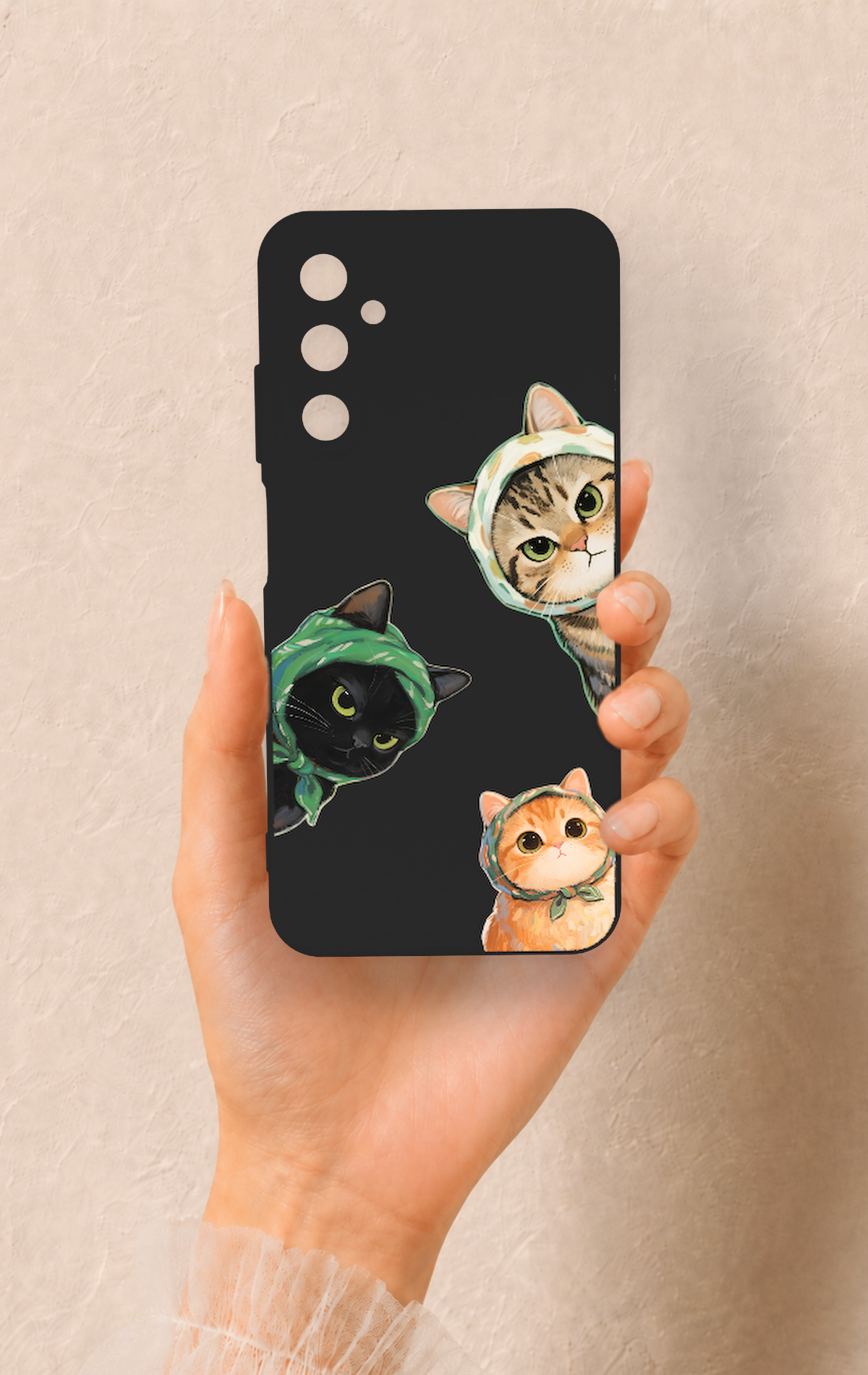 Samsung A05s Uyumlu Kedi Ekibi Desenli Silikon Kılıf