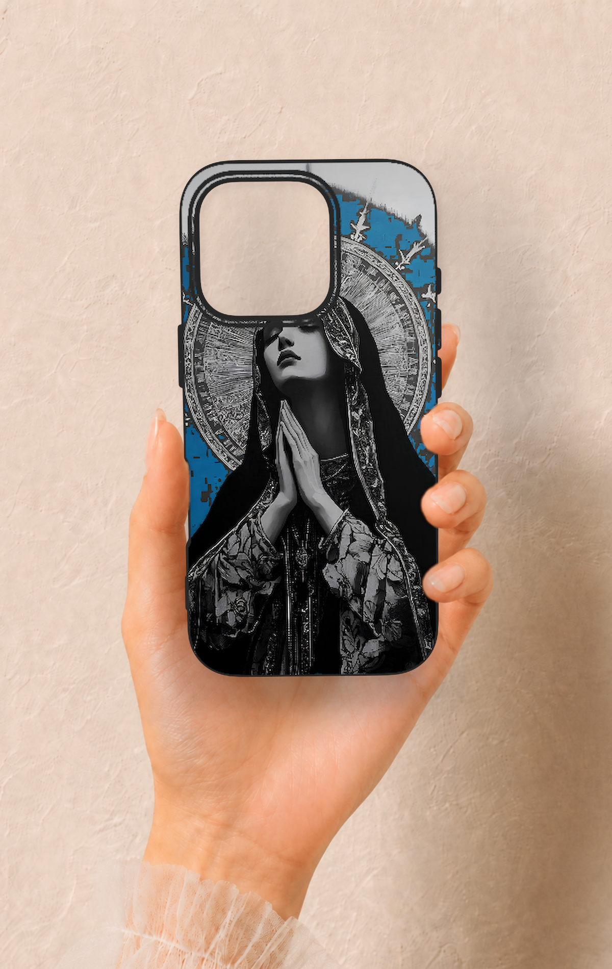 iPhone 16 Pro Uyumlu Rahibe Desenli Silikon Kılıf