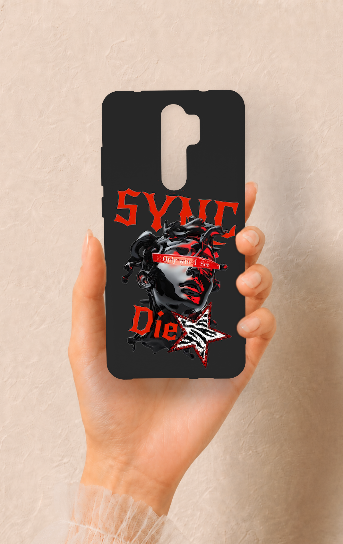 Redmi Note 8 Pro Uyumlu Sync Die Desenli Silikon Kılıf