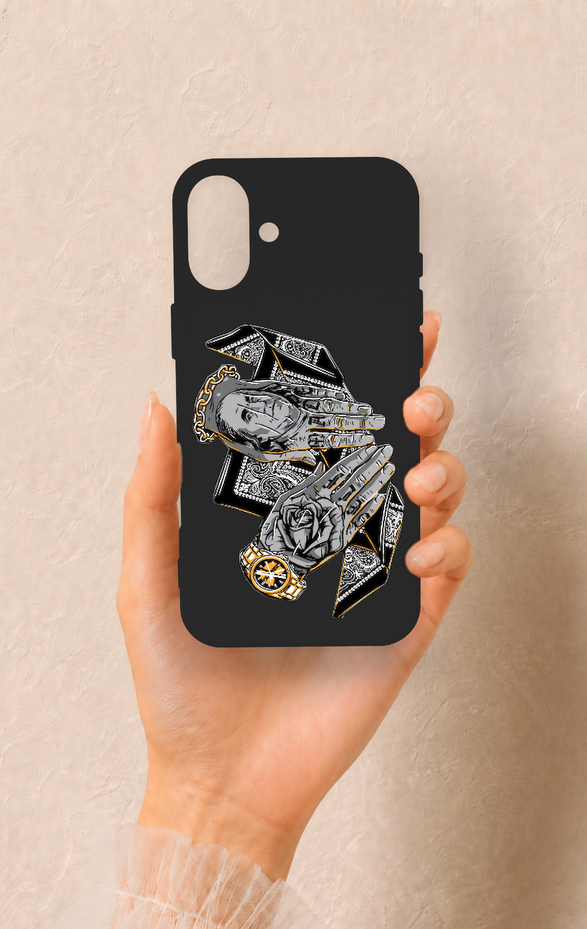 iPhone 16 Plus Uyumlu Self Made Desenli Silikon Kılıf