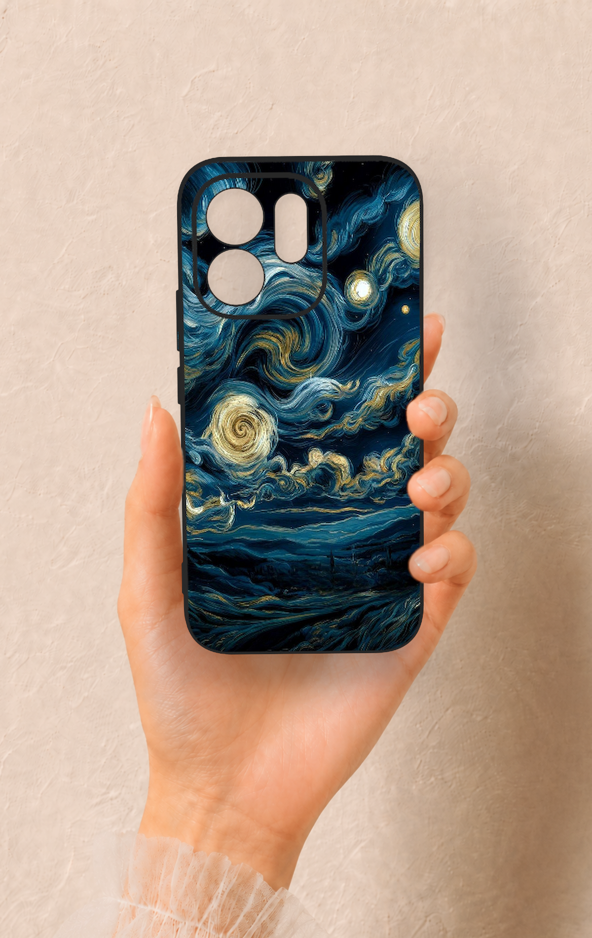 Vivo V70 5G Uyumlu Yıldızlı Gece Desenli Silikon Kılıf