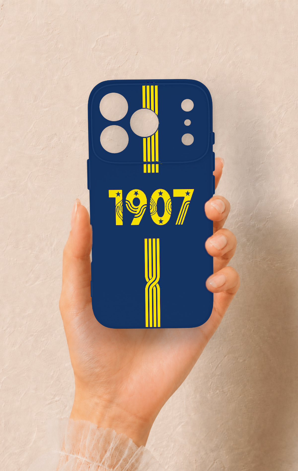 iPhone 17 Pro Uyumlu 1907 Kemer Desenli Silikon Kılıf