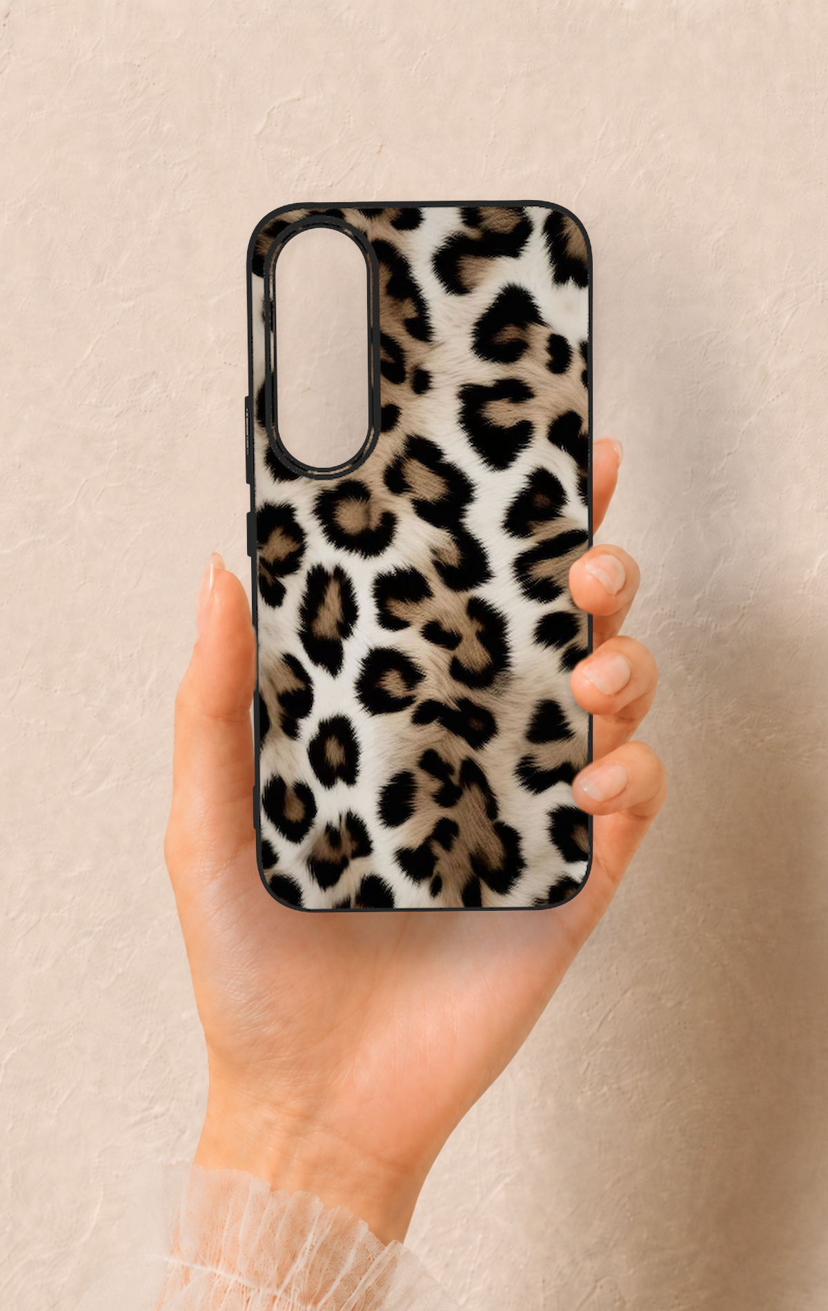 Vivo V70 FE 5G Uyumlu Leopar Derisi Desenli Silikon Kılıf