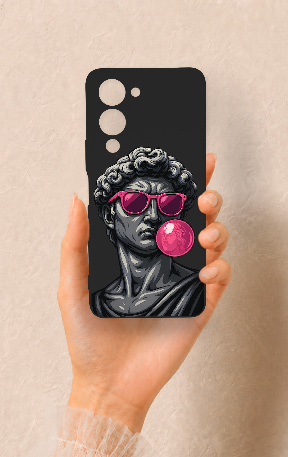 Vivo Y19 5G Uyumlu Pop David Desenli Silikon Kılıf