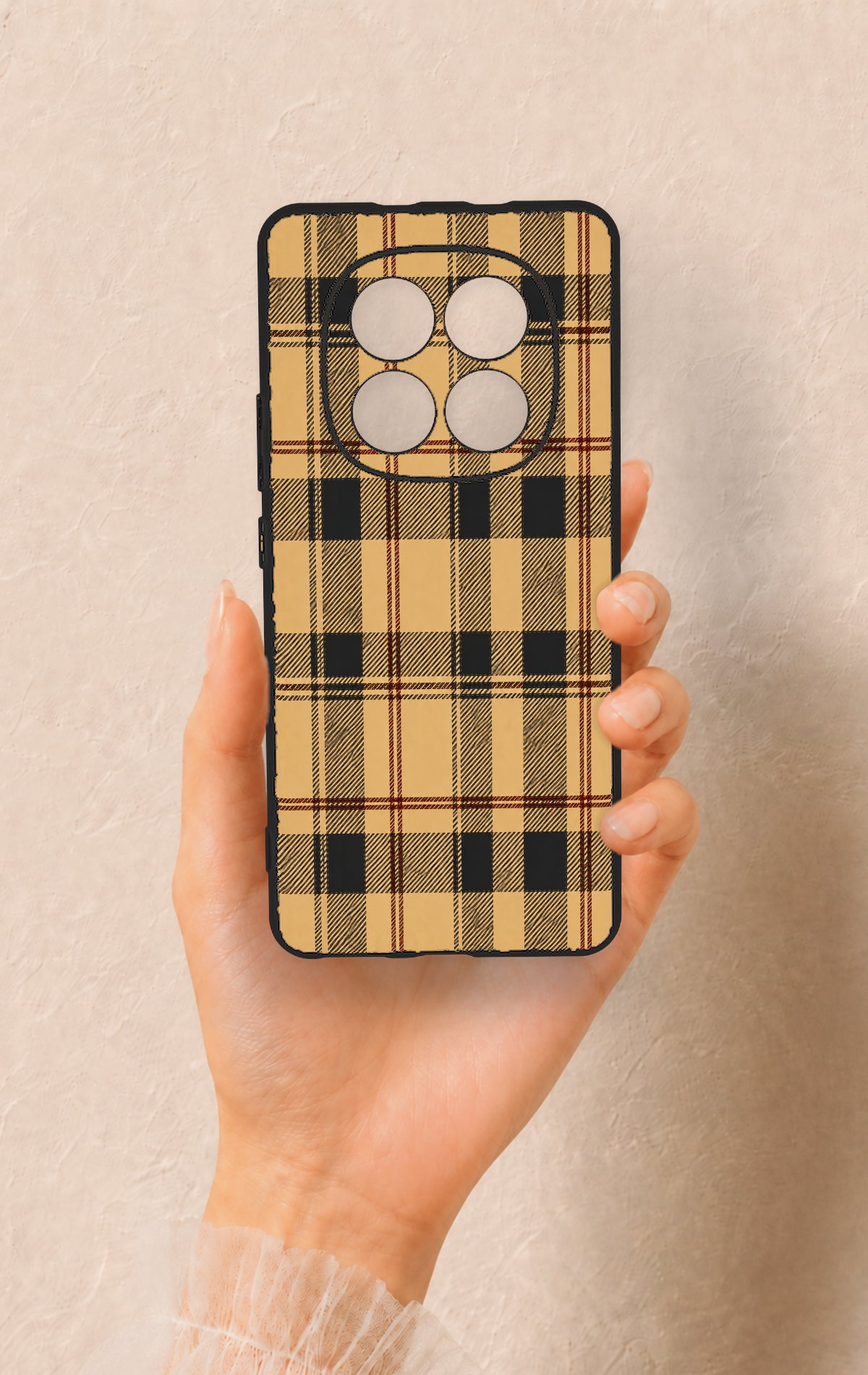 REDMİ NOTE 15 4G Uyumlu Burberry Ekose Desenli Silikon Kılıf