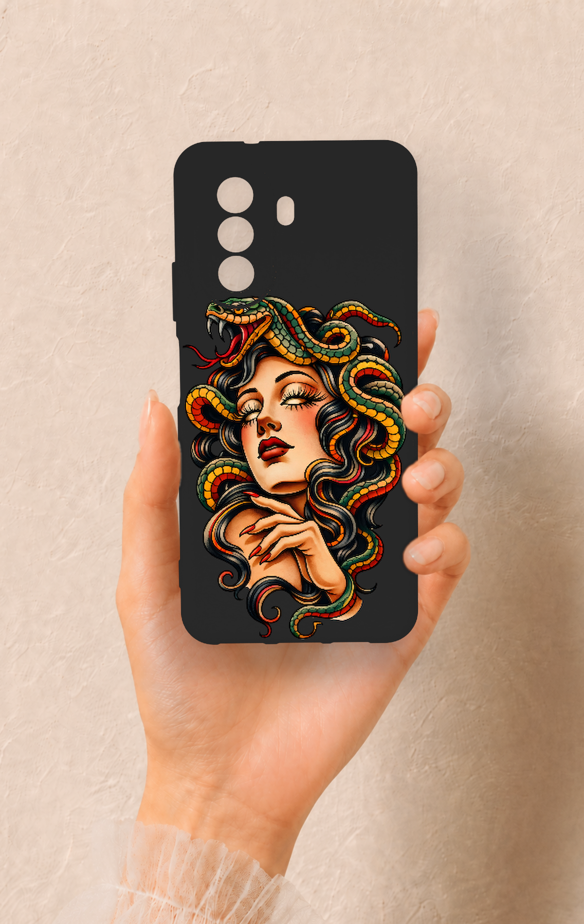 Huawei Nova Y70 Uyumlu Medusa Desenli Silikon Kılıf
