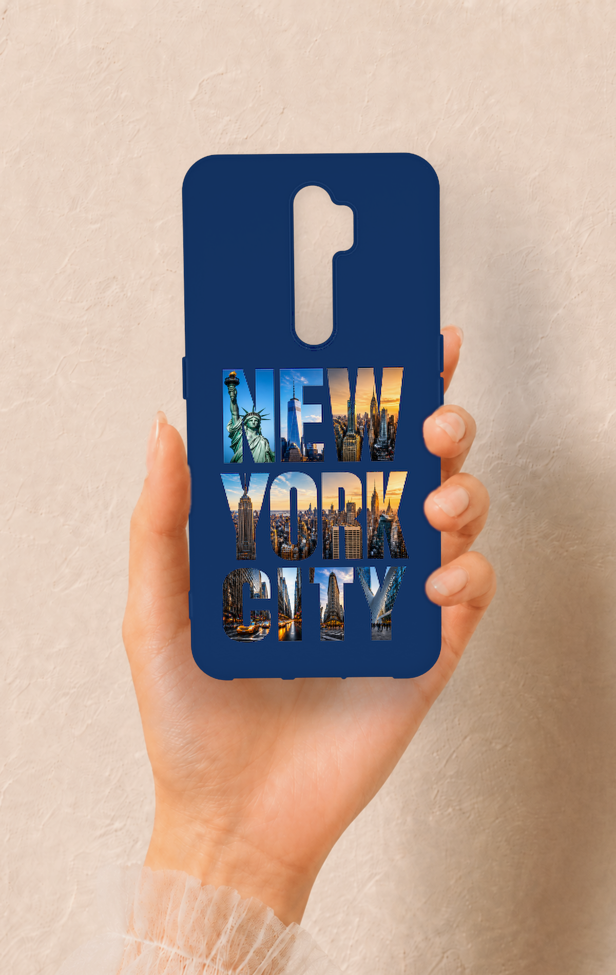 Oppo A5 2020 Uyumlu New York City Desenli Silikon Kılıf