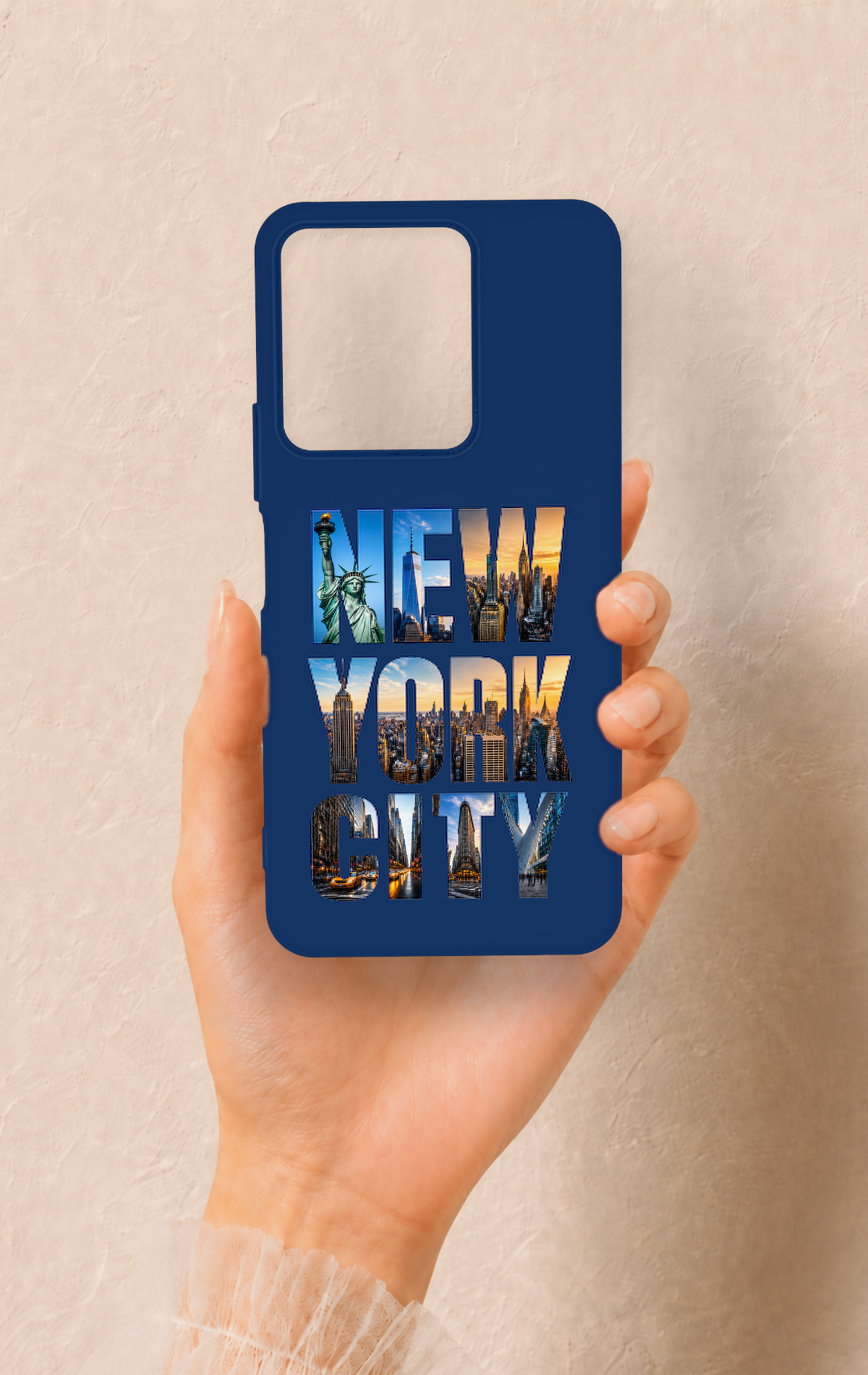 Vivo Y35 Uyumlu New York City Desenli Silikon Kılıf