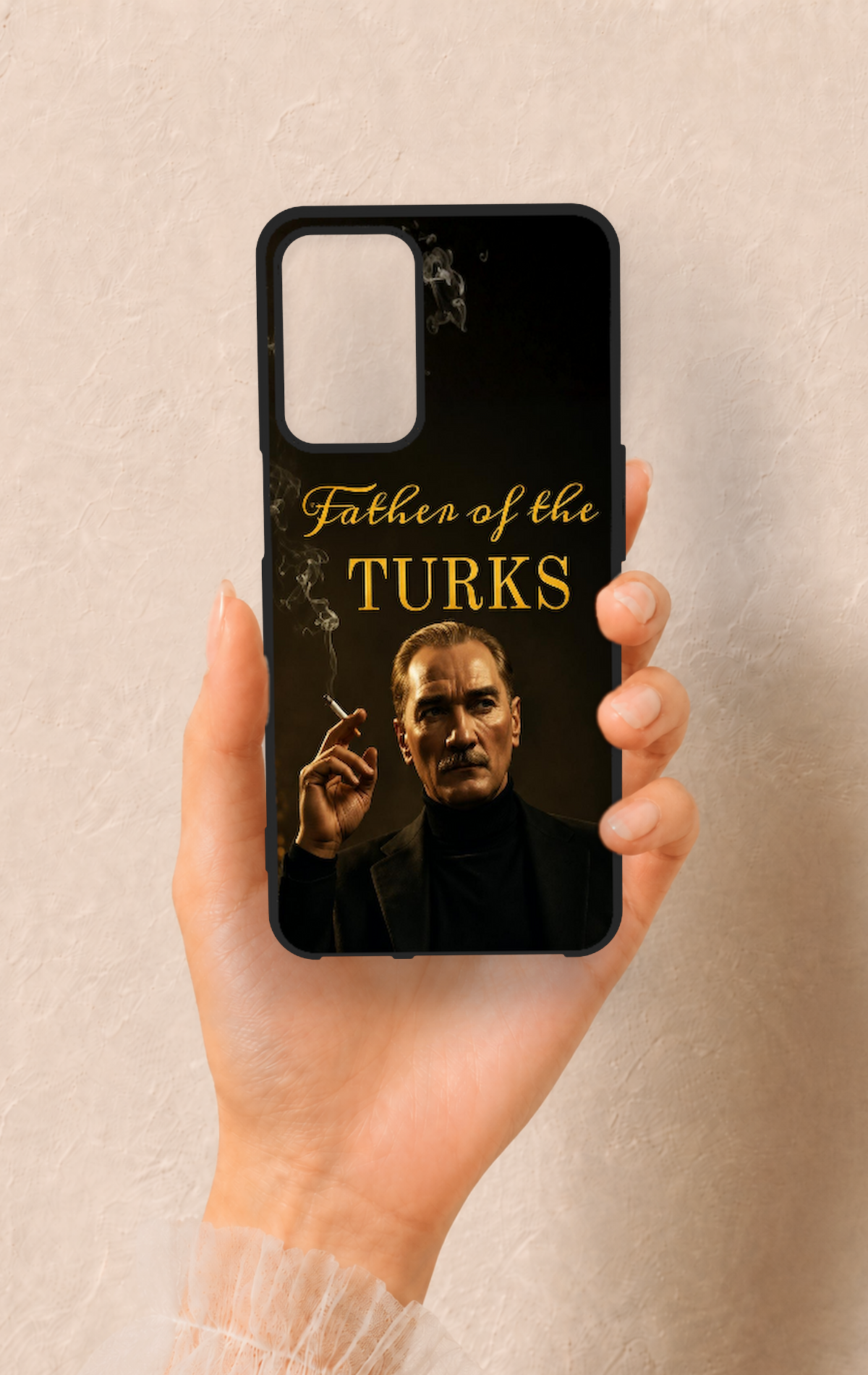 Oppo A16 Uyumlu Father Of The Turks Desenli Silikon Kılıf