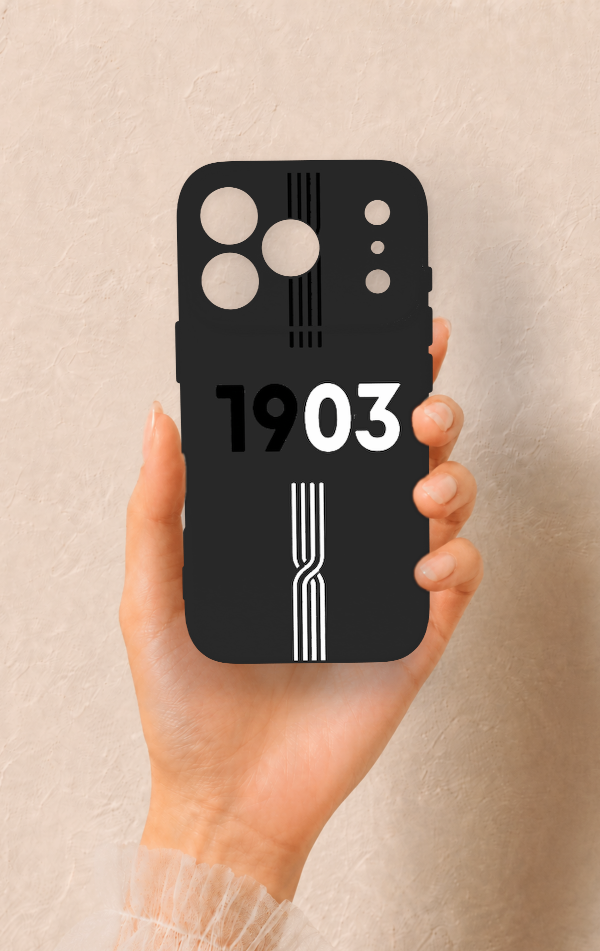 iPhone 17 Pro Uyumlu 1903 Kemer Desenli Silikon Kılıf