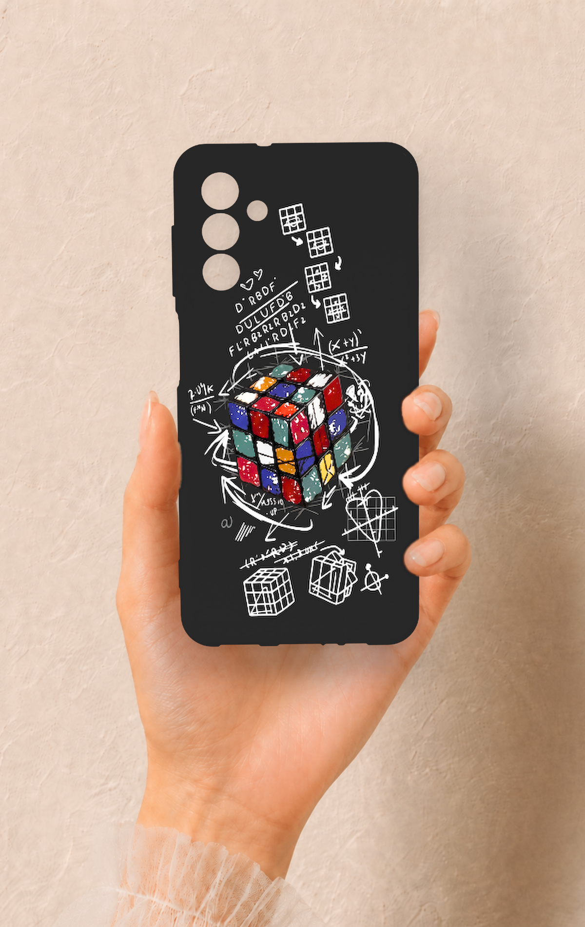 Samsung A04S Uyumlu Rubik Küb Desenli Silikon Kılıf
