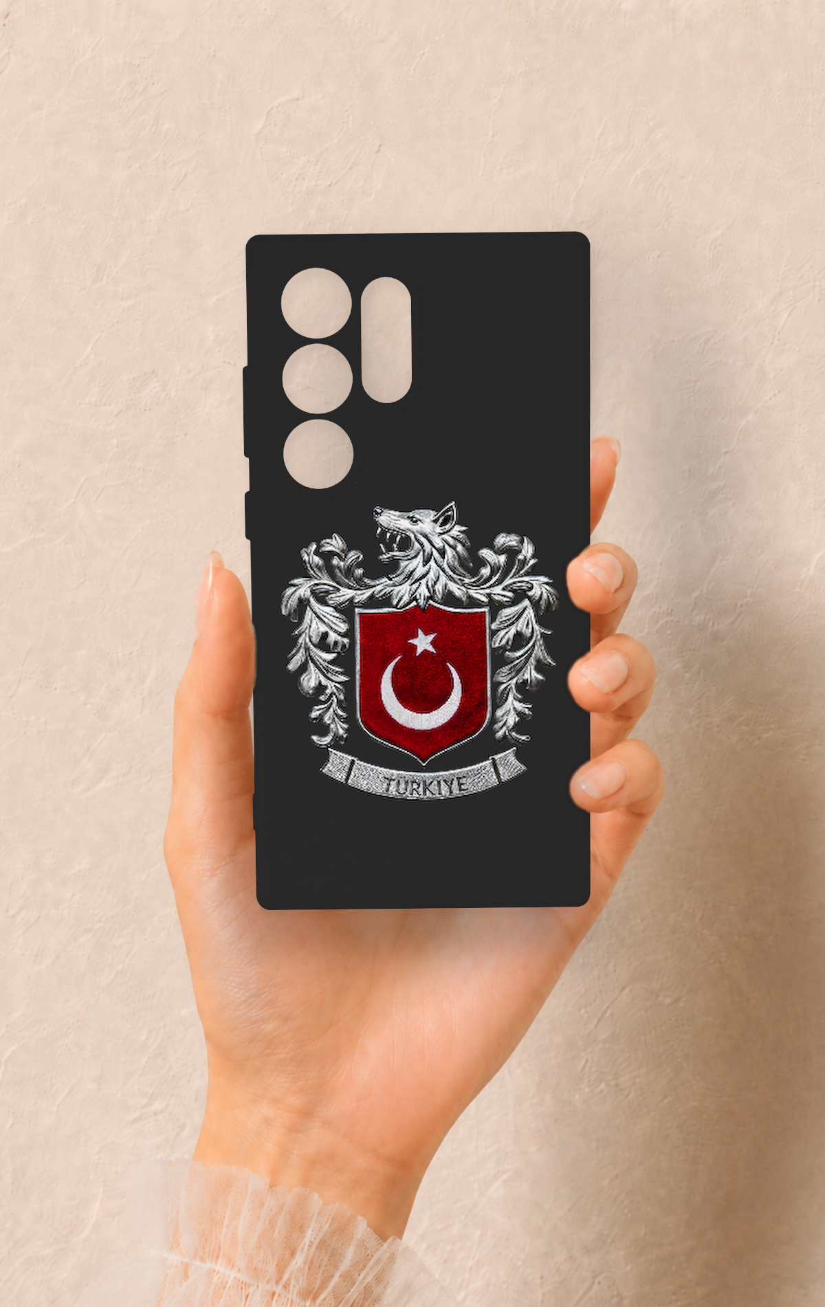 Samsung S24 Ultra Uyumlu Türk Arma Desenli Silikon Kılıf
