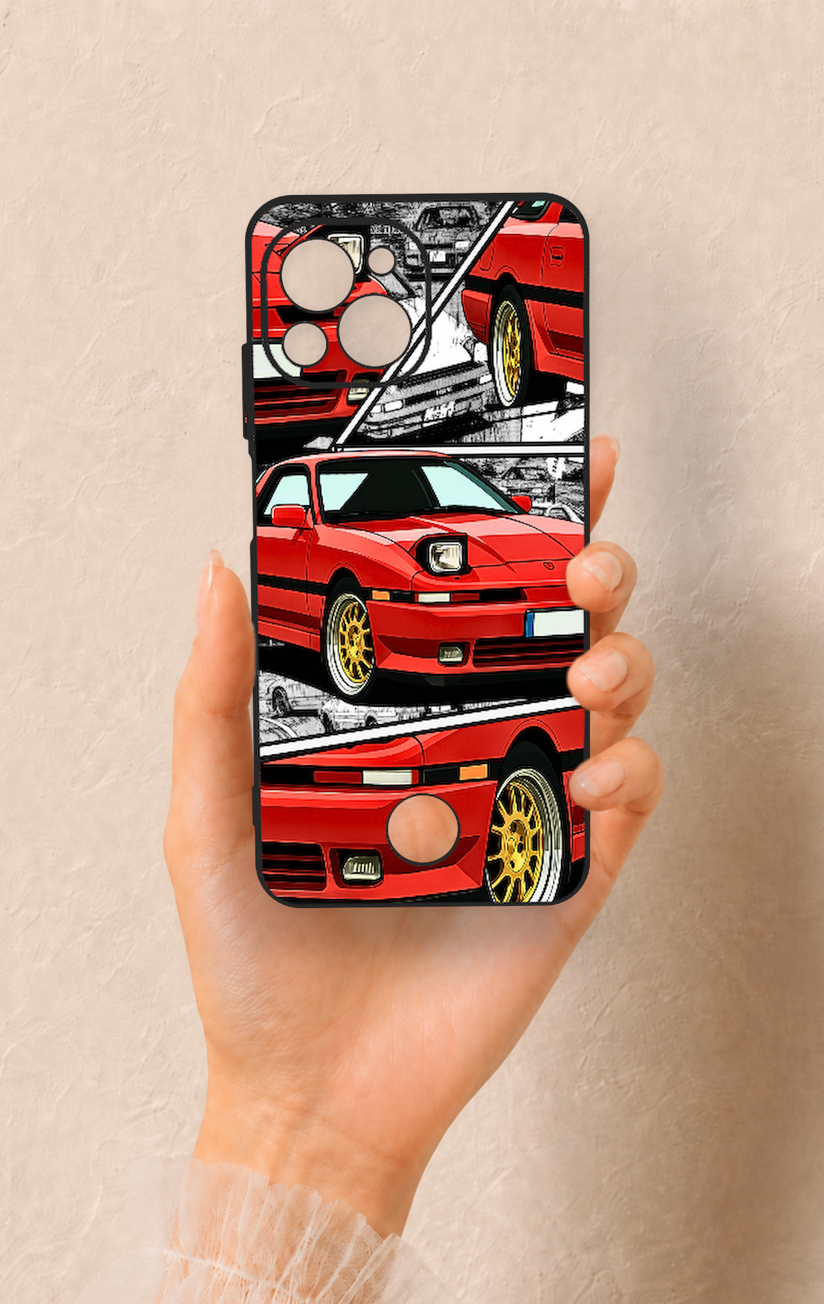 Reeder S23 Pro Max Uyumlu Kırmızı Supra Desenli Silikon Kılıf