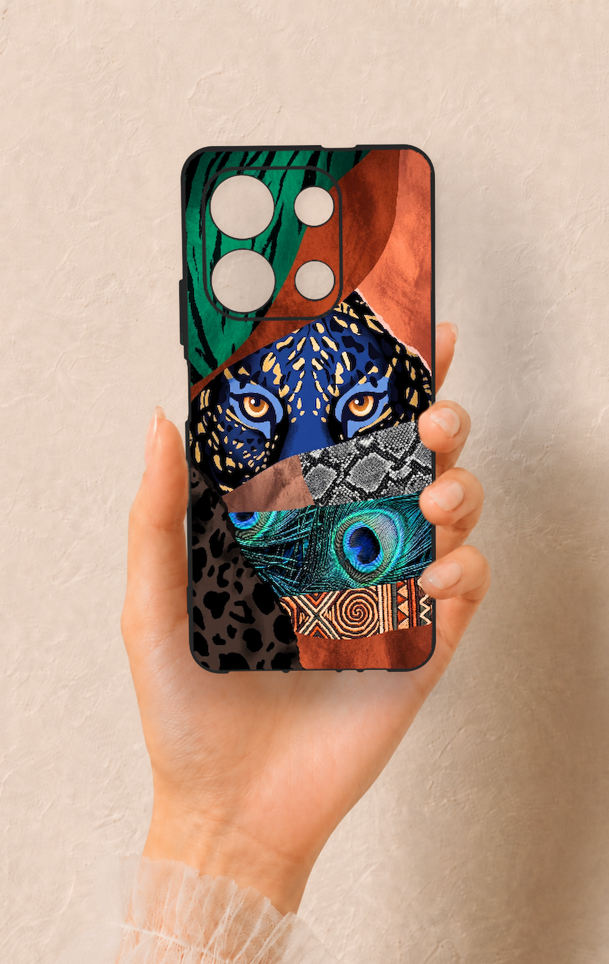 İnfinix Note 30 Uyumlu Amazon Kaplan Desenli Silikon Kılıf