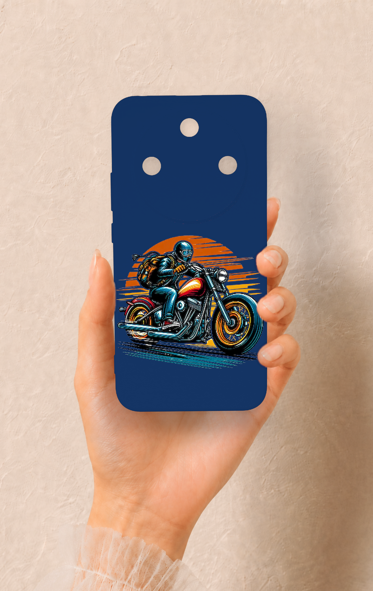 Honor Magic 8 Lite Uyumlu Moto Rider Desenli Silikon Kılıf