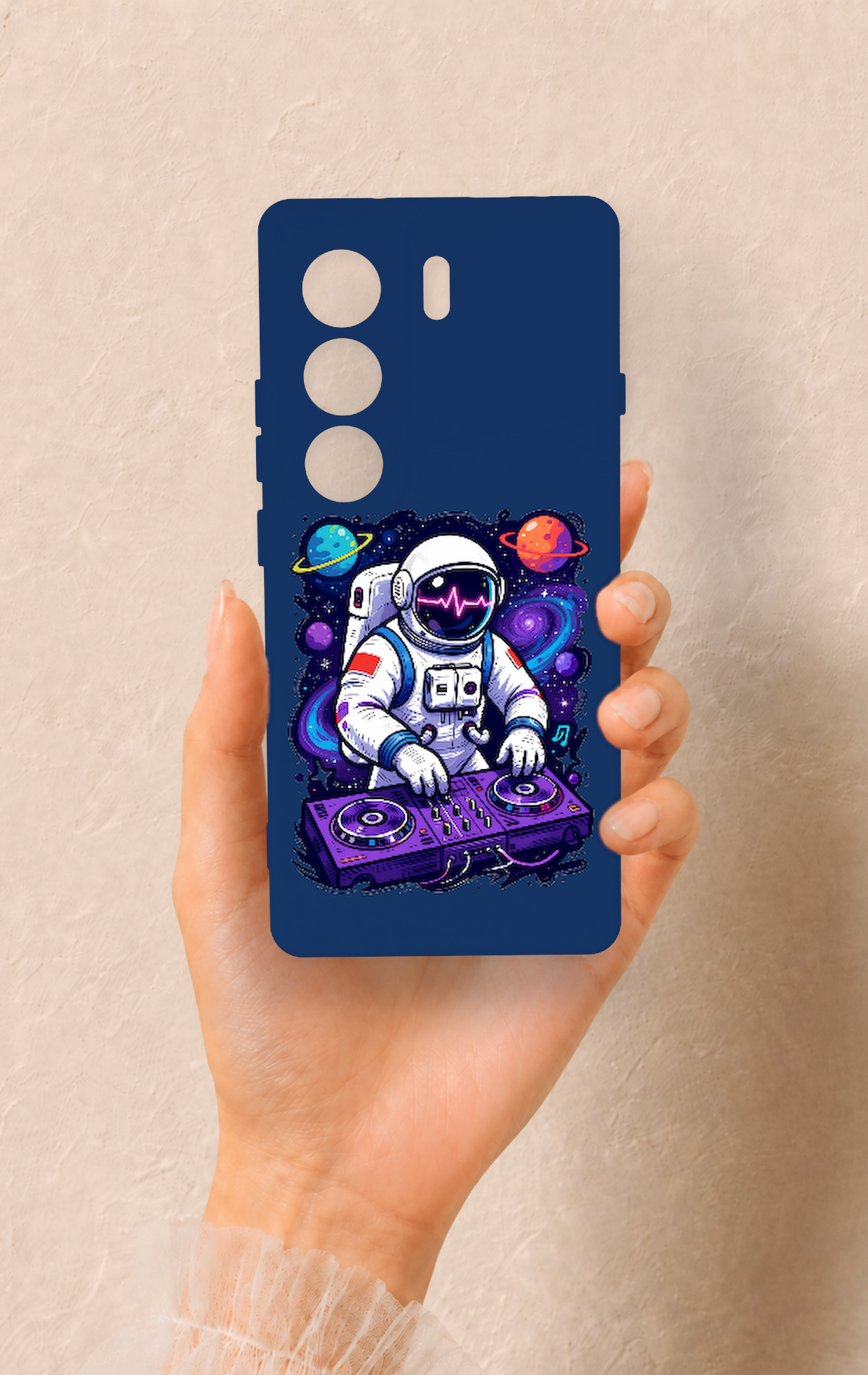 Tecno Camon 40 4G Uyumlu Astronot DJ Desenli Silikon Kılıf