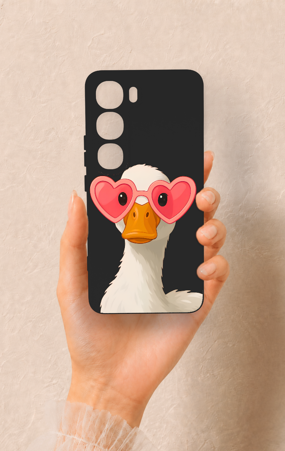 Vivo V40 Lite 5G Uyumlu Aşık Ördek Desenli Silikon Kılıf