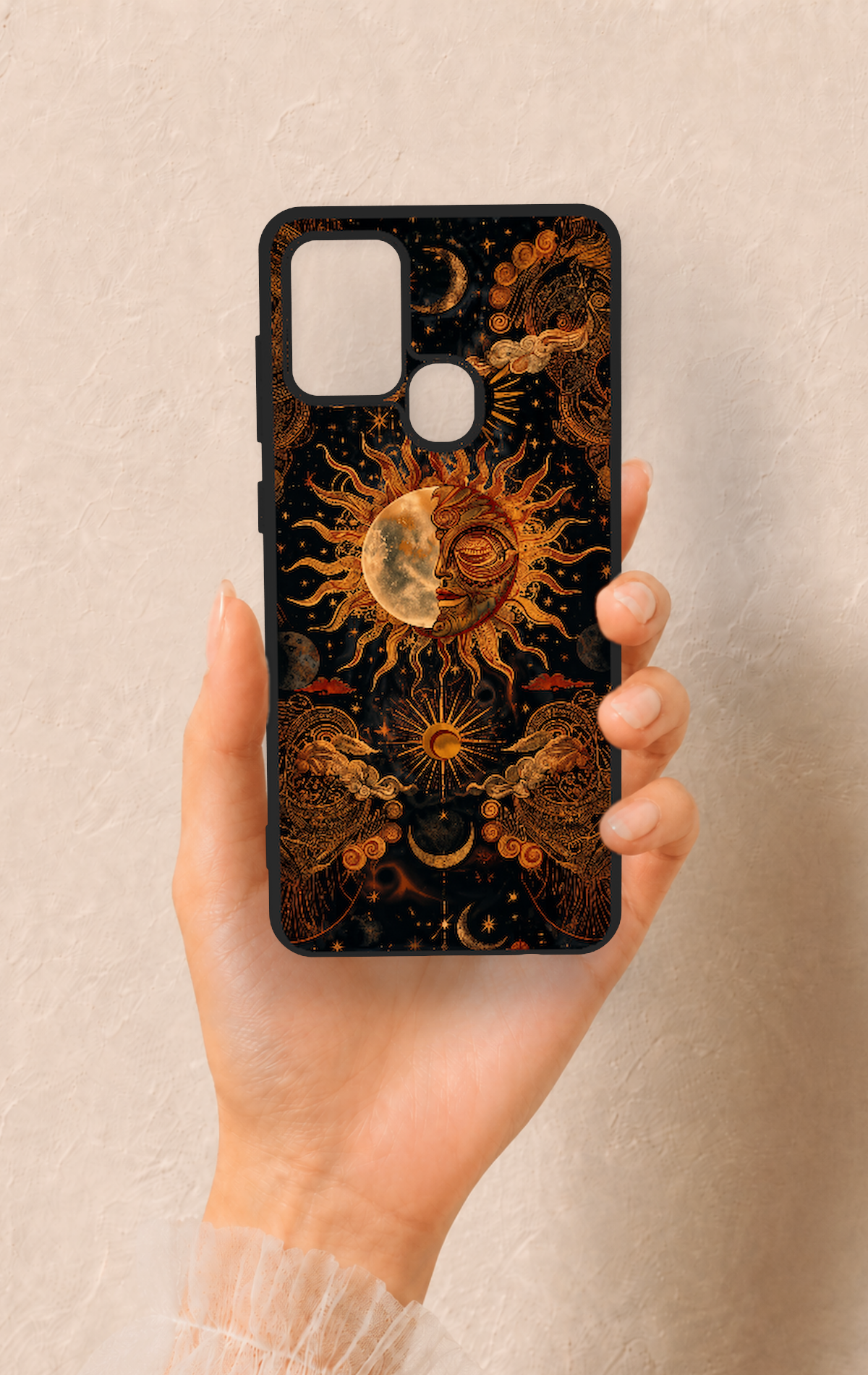 Samsung A21S Uyumlu Mistik Güneş Desenli Silikon Kılıf