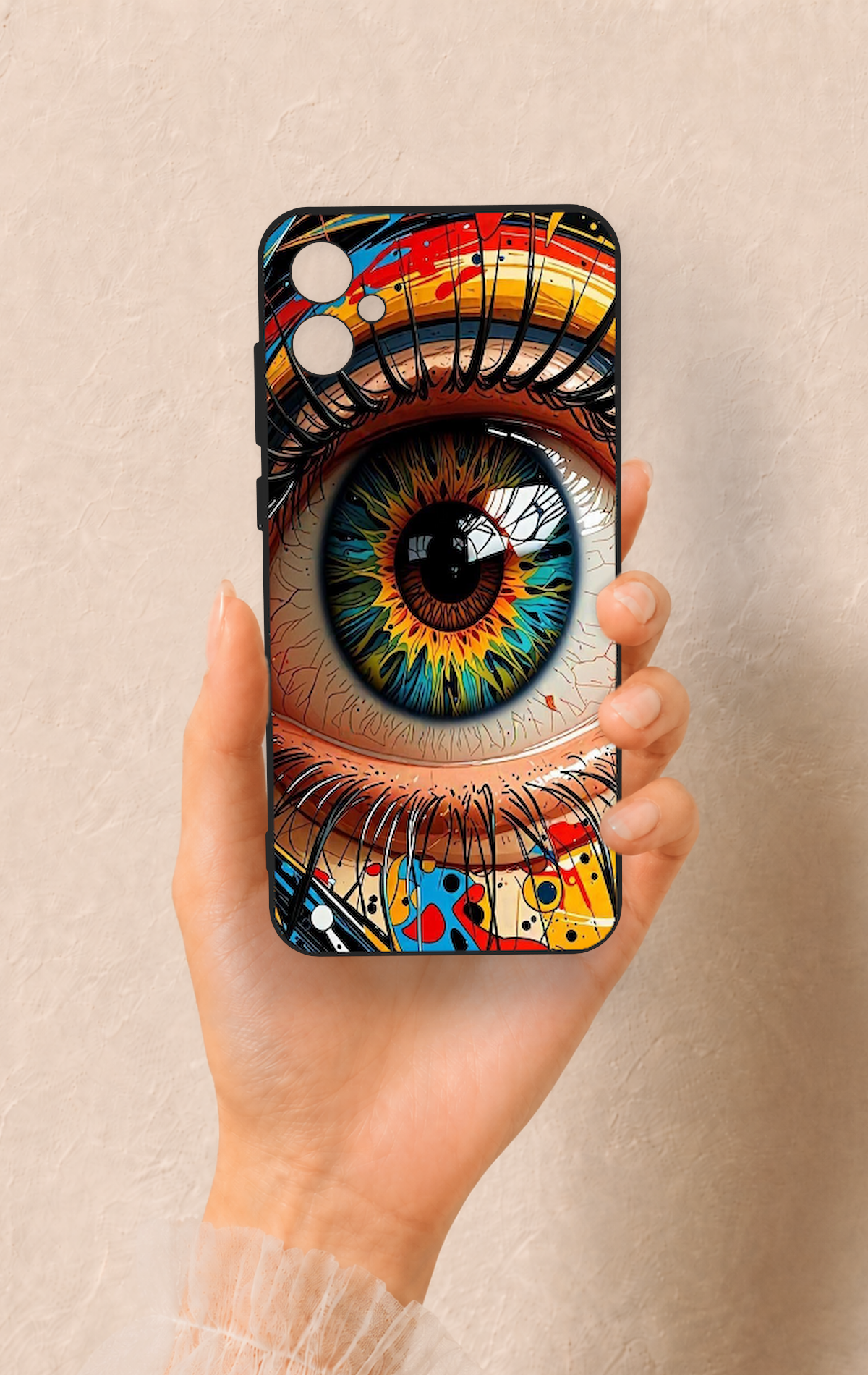 Samsung A05 Uyumlu Renkli Göz Bebeği Desenli Silikon Kılıf