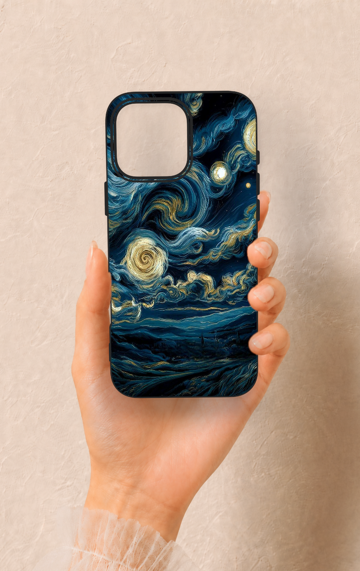 iPhone 16 Pro Max Uyumlu Yıldızlı Gece Desenli Silikon Kılıf