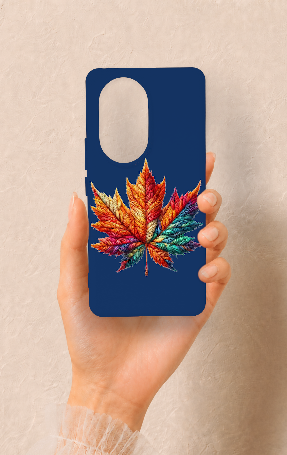 Honor 200 Pro 5G Uyumlu Renkli Yaprak Desenli Silikon Kılıf