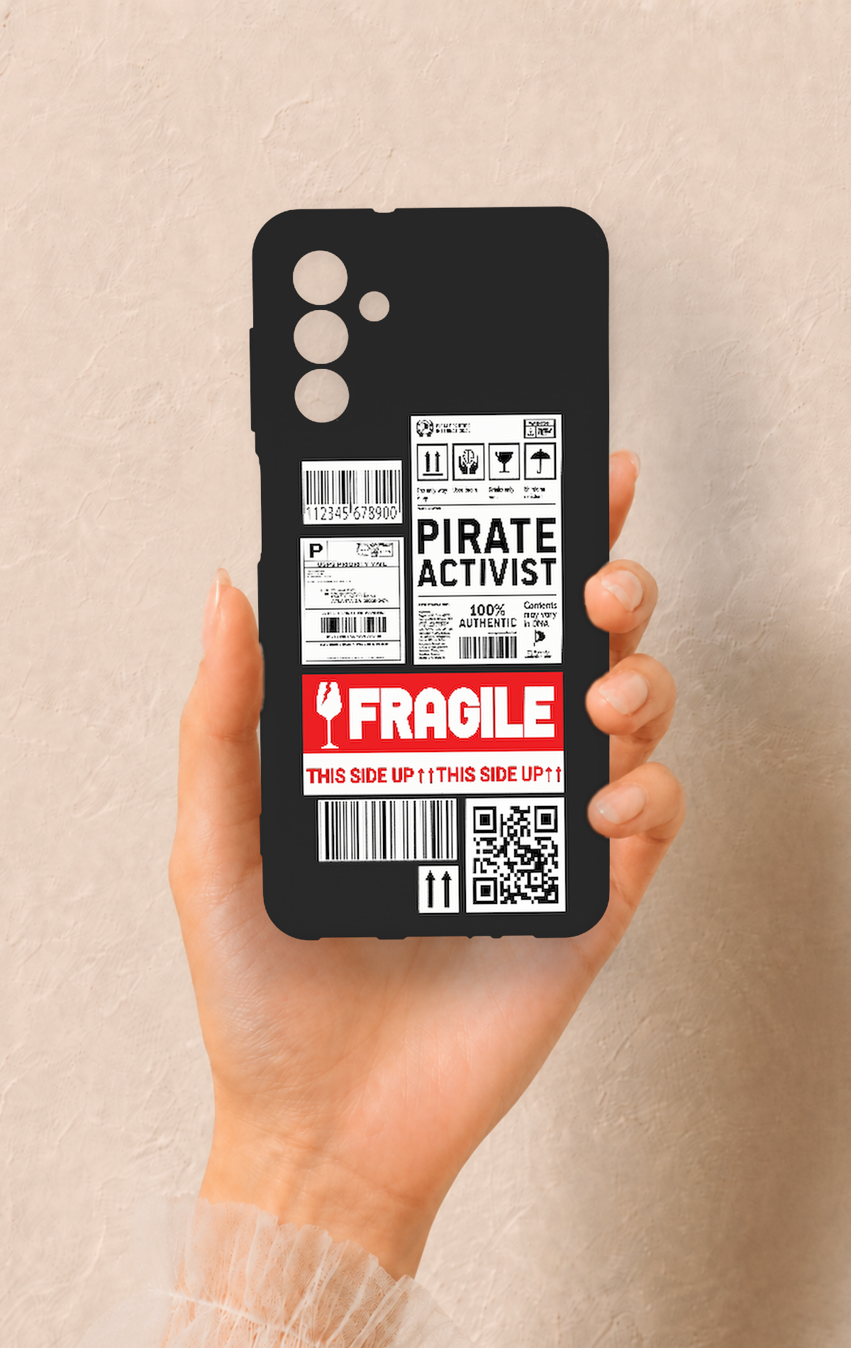 Samsung A04S Uyumlu Fragile Desenli Silikon Kılıf