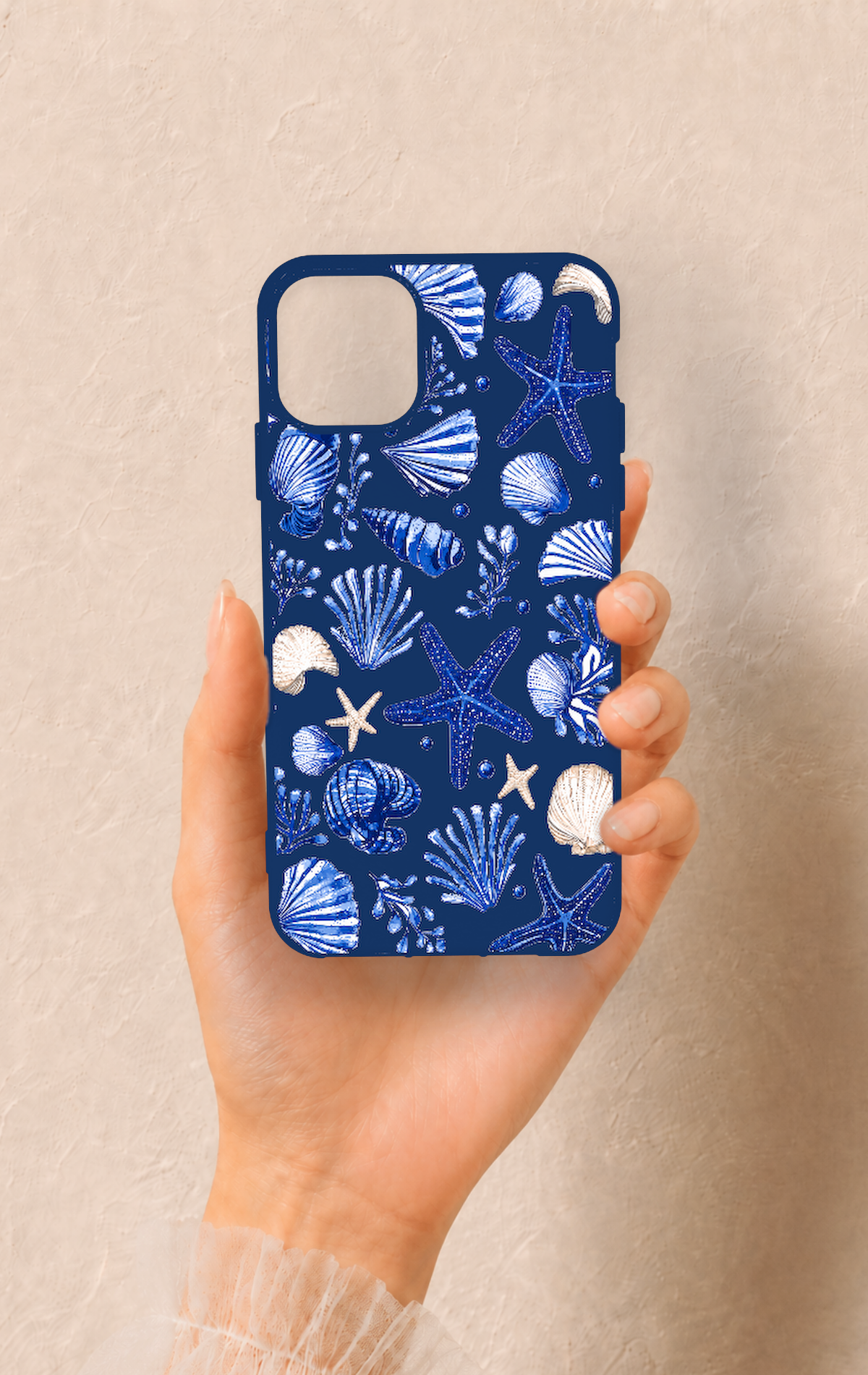iPhone 11 Pro Max Uyumlu Deniz Kabuğu Desenli Silikon Kılıf