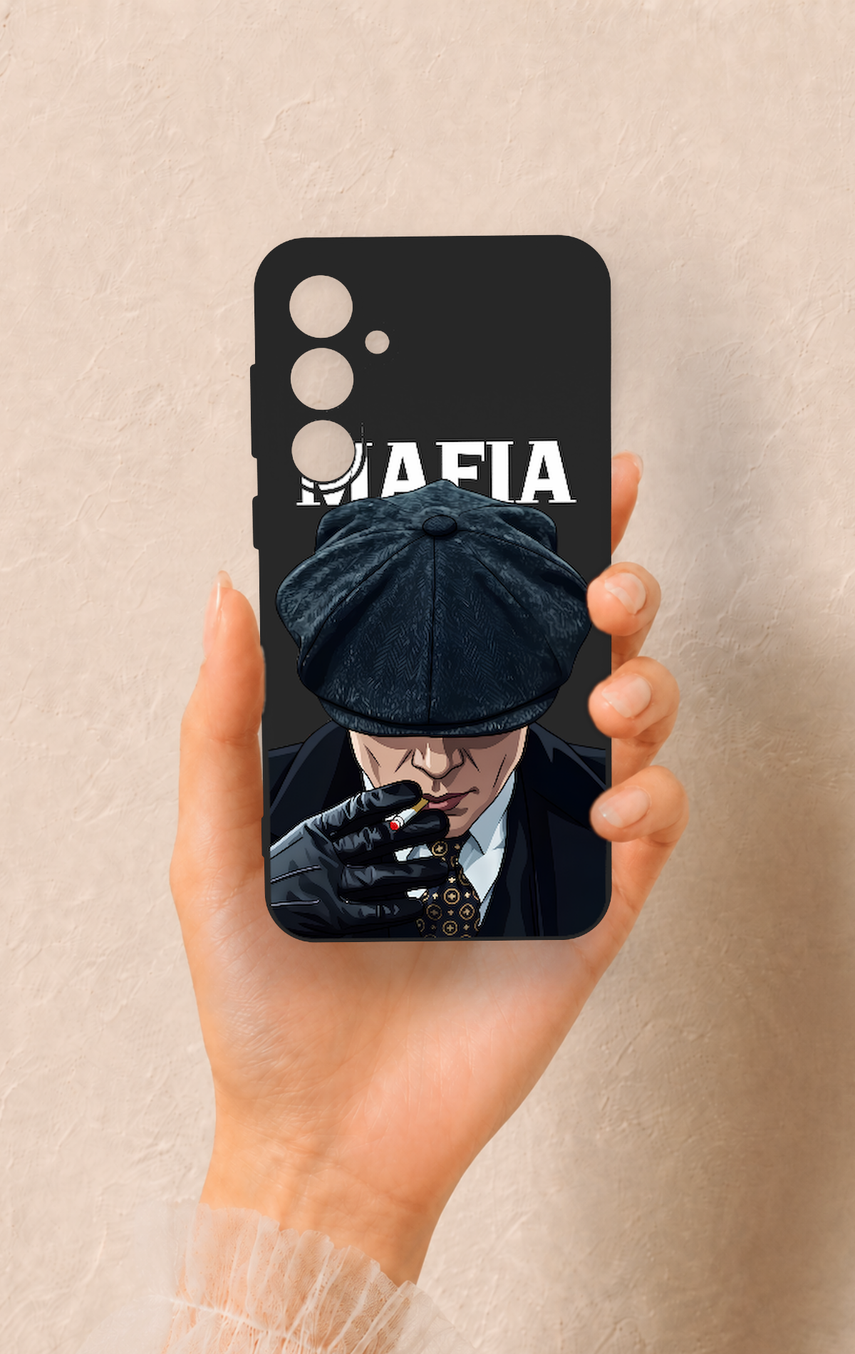 Samsung S23Fe Uyumlu MAFIA Desenli Silikon Kılıf