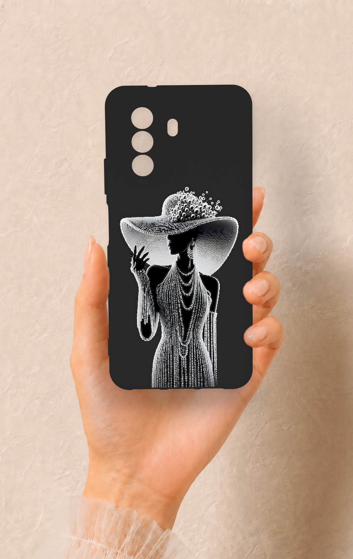 Huawei Nova Y70 Uyumlu Lady Desenli Silikon Kılıf