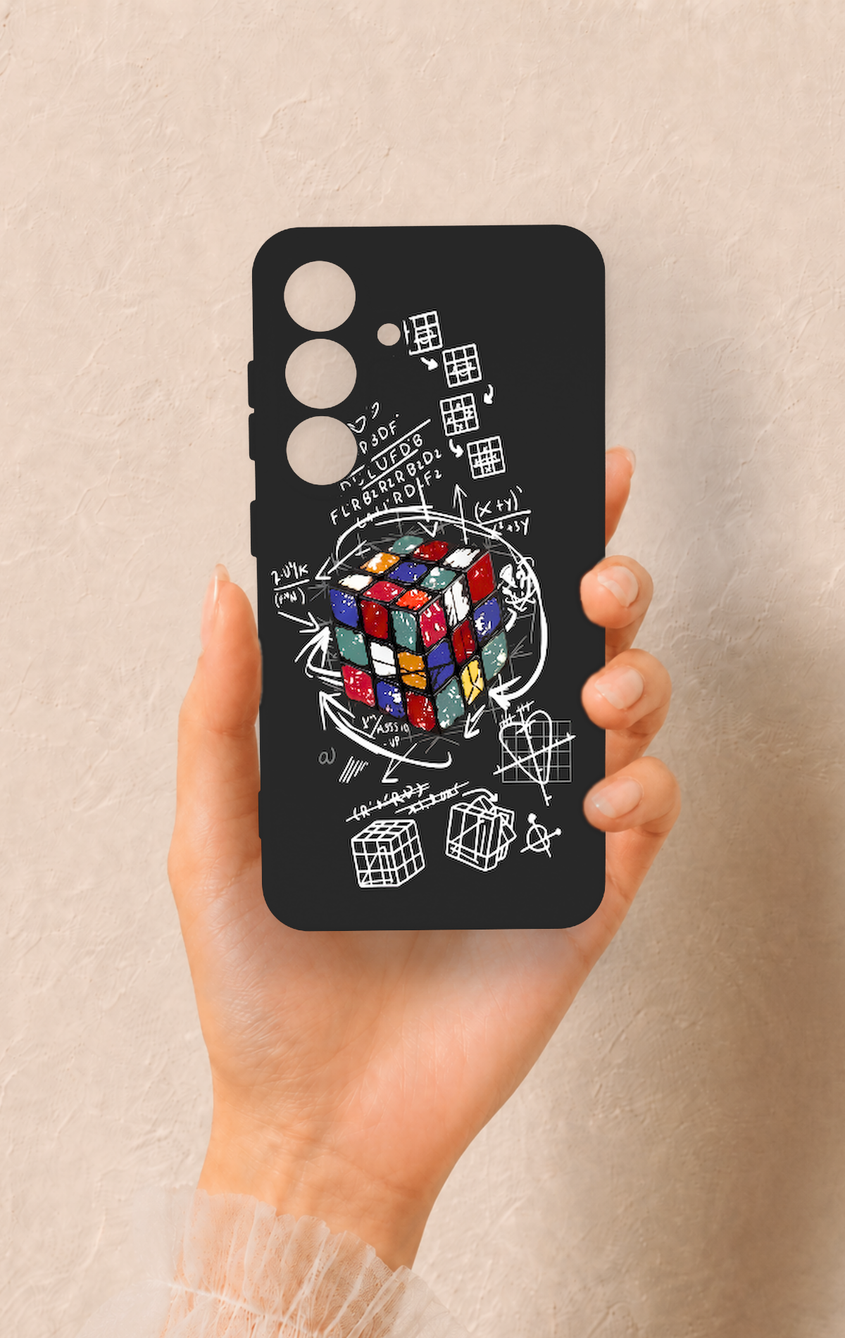 Samsung S25 Uyumlu Rubik Küb Desenli Silikon Kılıf