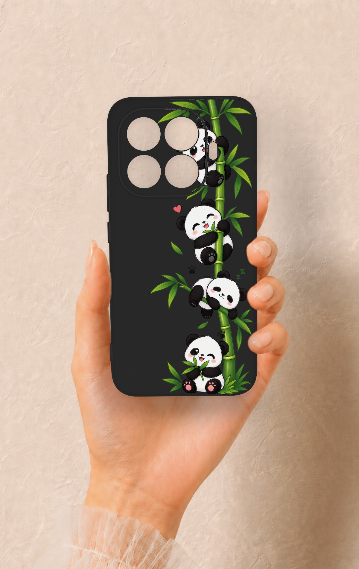 Mi 15T PRO Uyumlu Sevimli Panda Bambu Desenli Silikon Kılıf