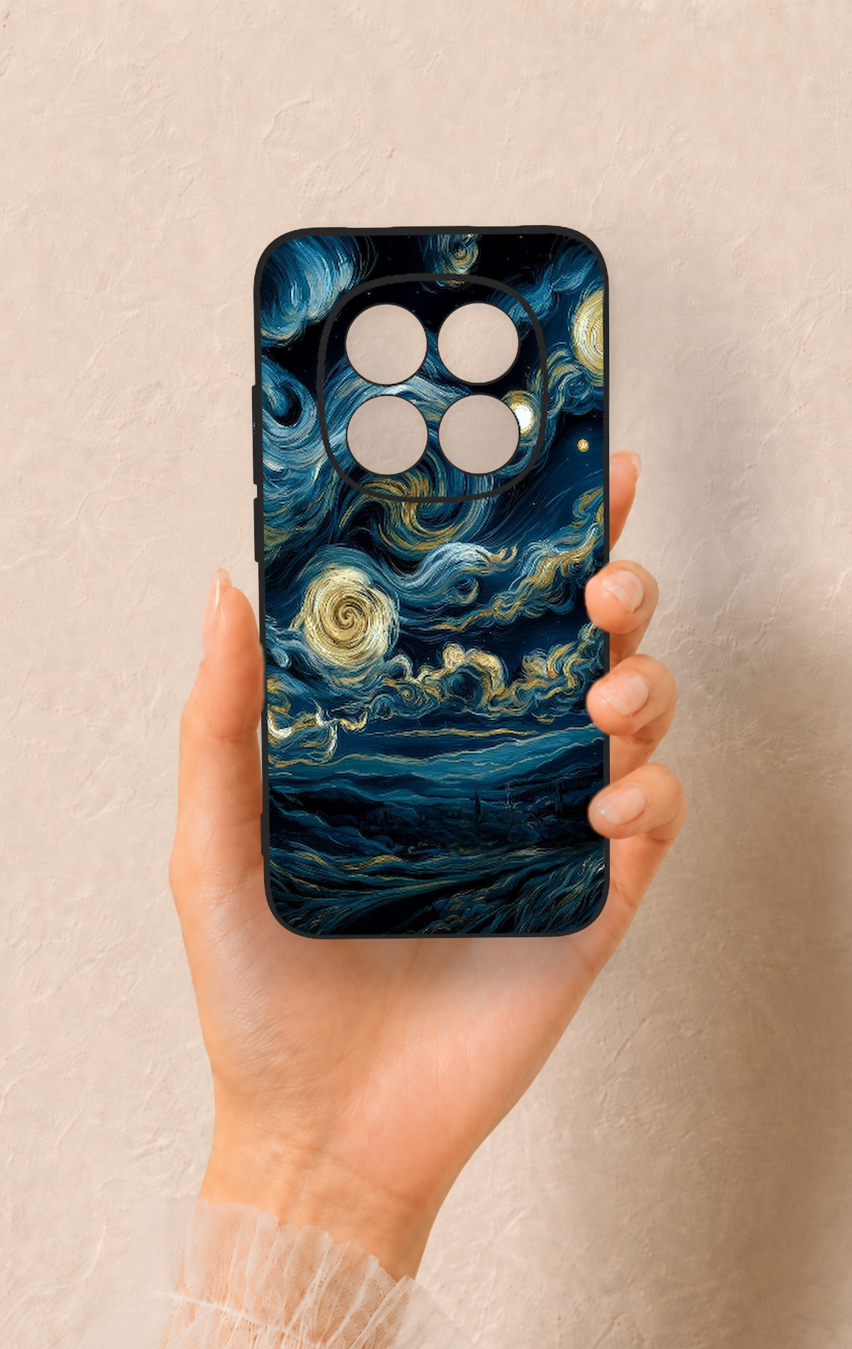 Redmi Note 15 Pro 5G Uyumlu Yıldızlı Gece Desenli Silikon Kılıf