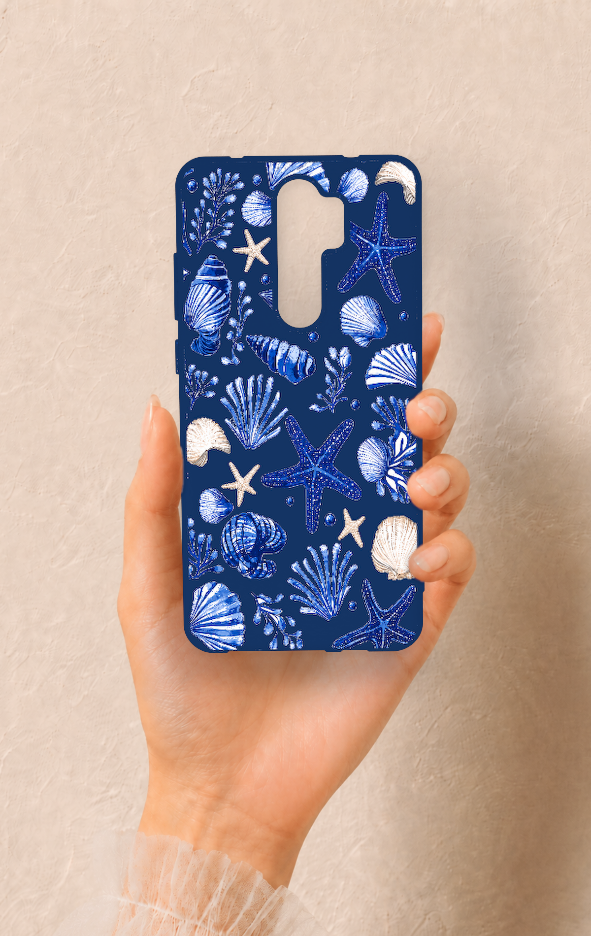 Redmi Note 8 Pro Uyumlu Deniz Kabuğu Desenli Silikon Kılıf