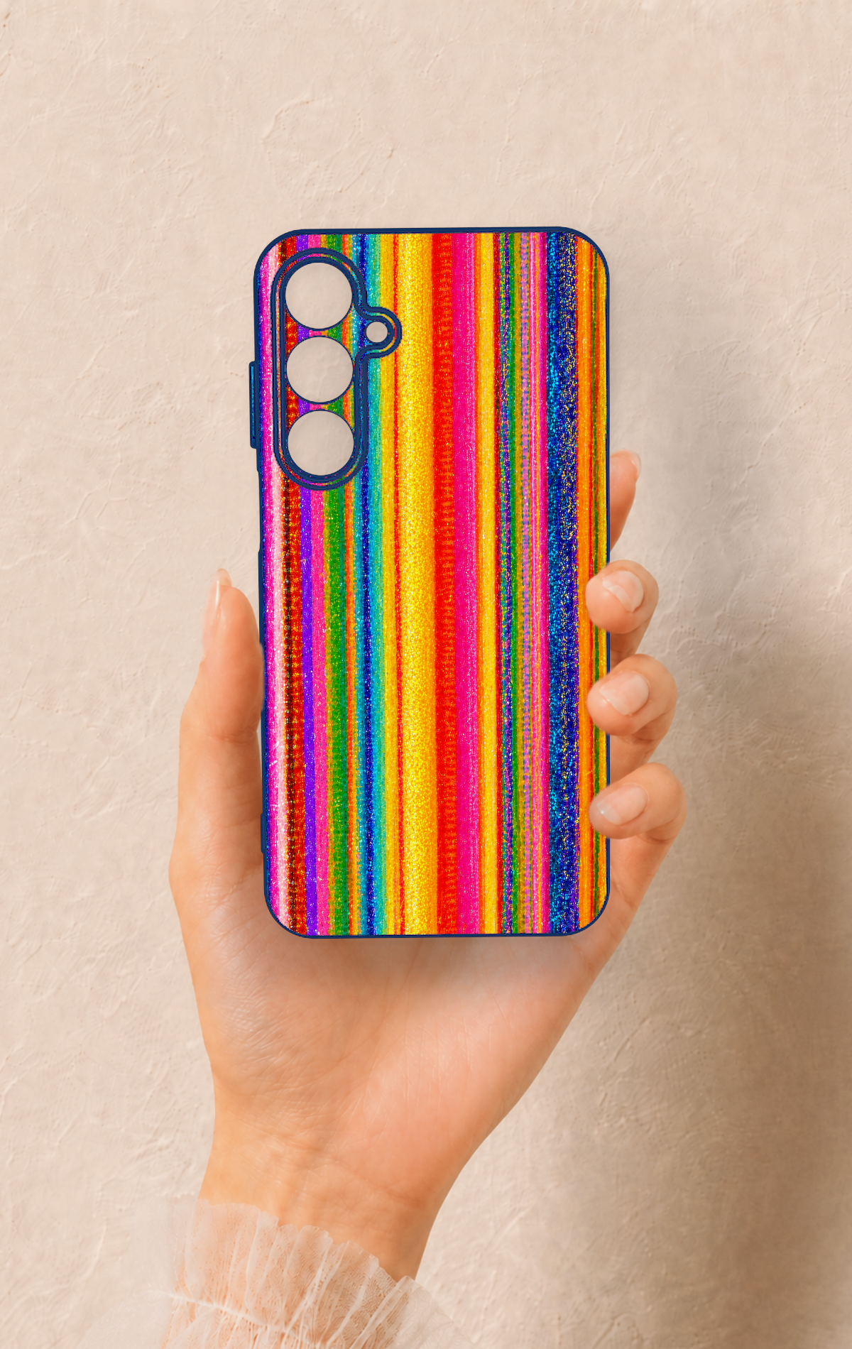 Samsung A55 Uyumlu Rengarenk Desenli Silikon Kılıf